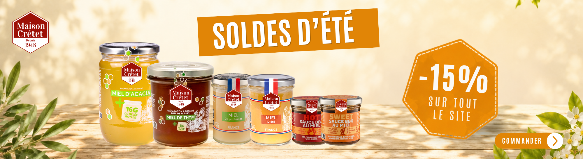 SOLDES ETE 2026 : -15% sur tout le site -  Remise automatiquement appliquée dans le panier